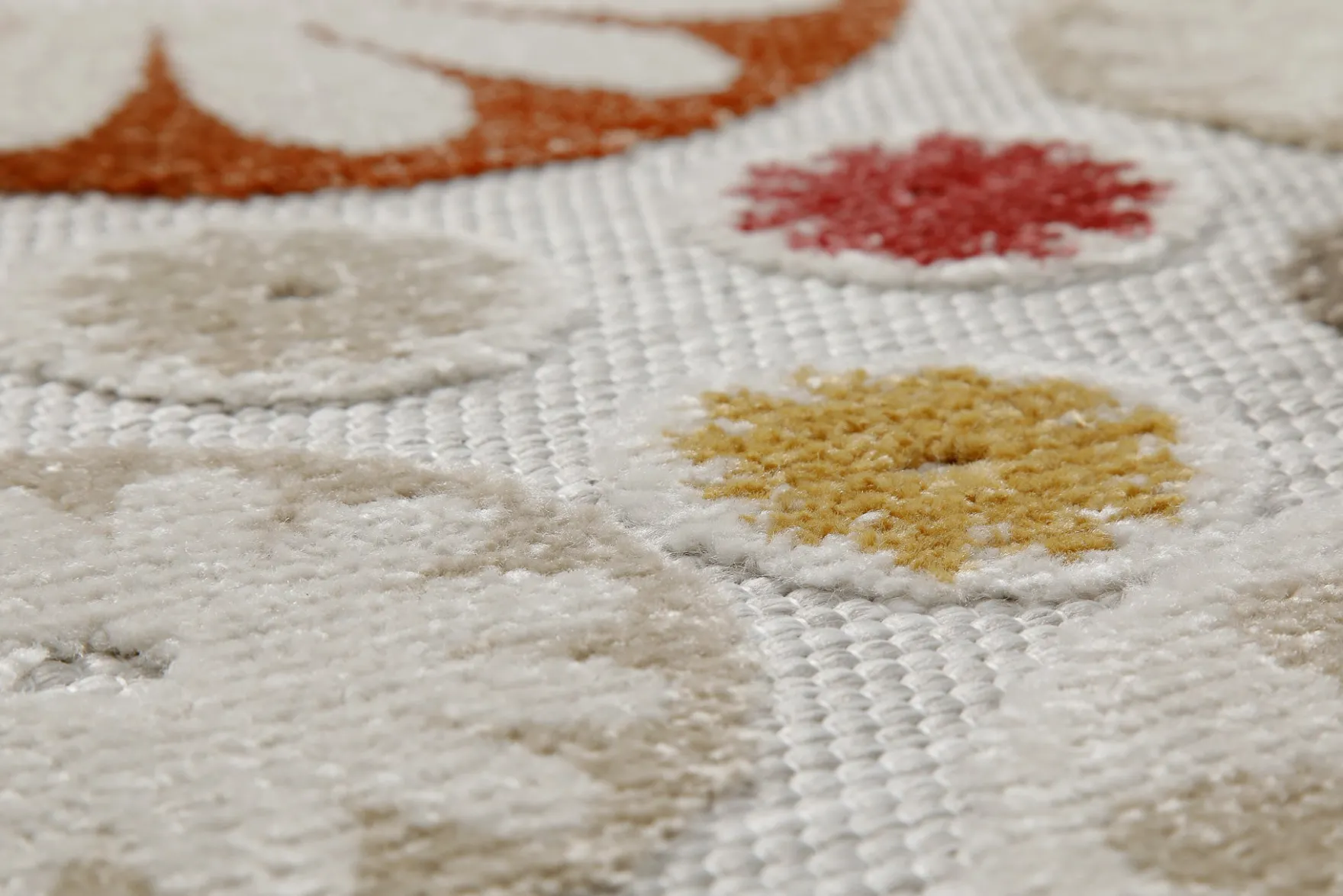 In & Outdoorteppich Beige Bunt "Flowerdrops" WECONhome