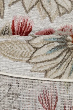 In & Outdoorteppich Rund Beige 
