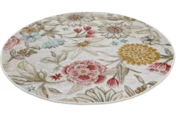 In & Outdoorteppich Rund Beige 