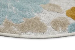 In & Outdoorteppich Rund Beige "BeachFlower" WECONhome