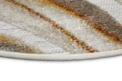 In & Outdoorteppich Rund Beige Bunt "Creek" WECONhome