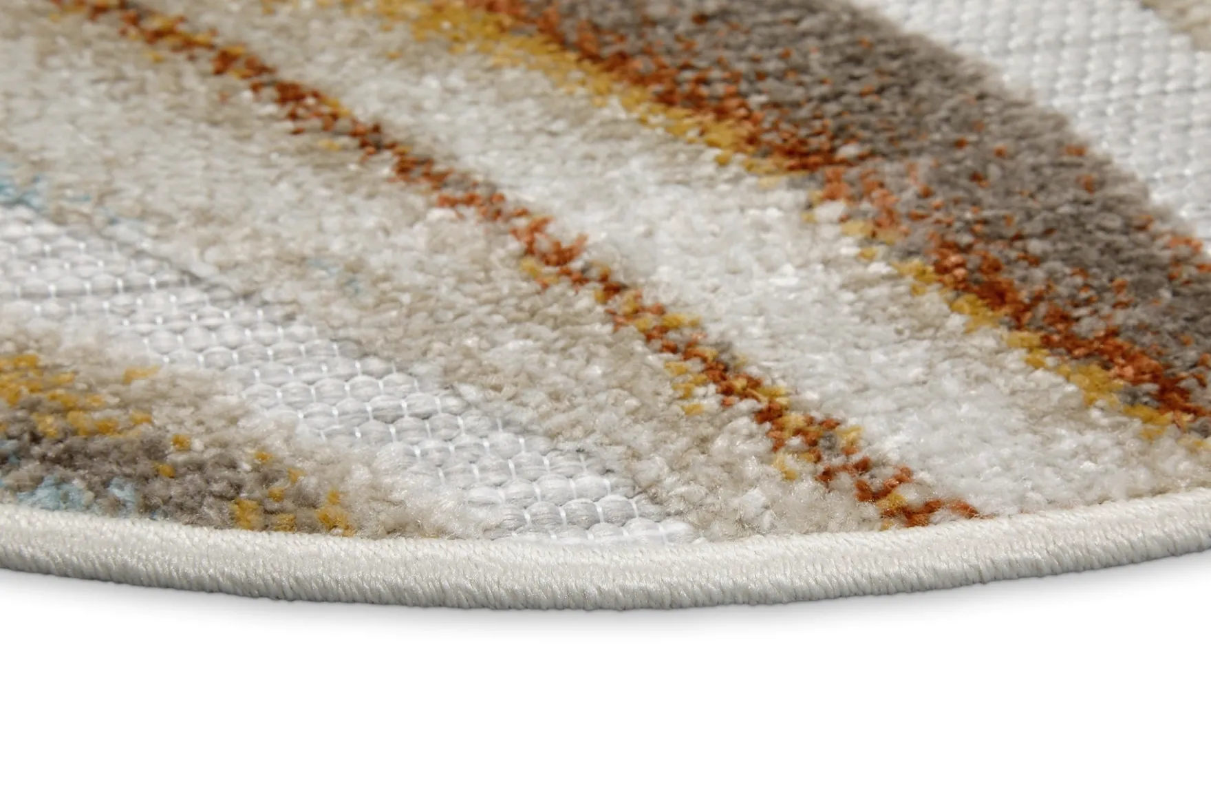 In & Outdoorteppich Rund Beige Bunt "Creek" WECONhome