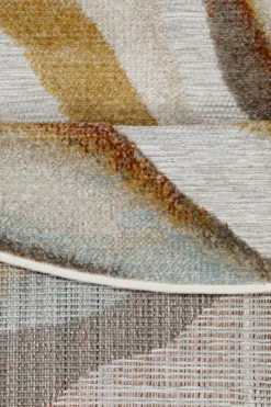 In & Outdoorteppich Rund Beige Bunt "Creek" WECONhome