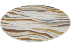 In & Outdoorteppich Rund Beige Bunt
