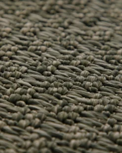 In- & Outdoor Teppich Rund Grau Olive, pflegeleicht & wetterfest "Miami South Beach" WECONhome