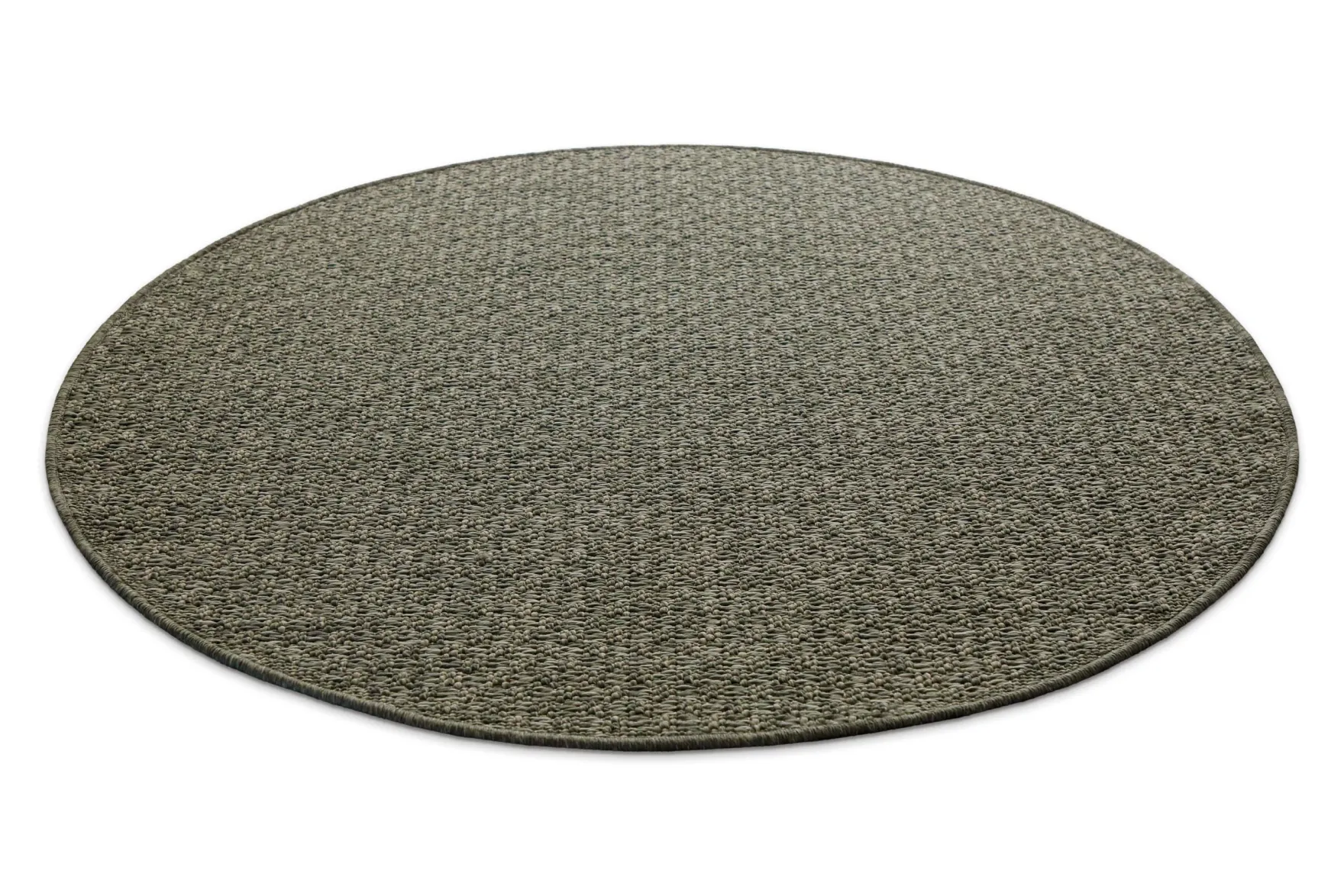 In- & Outdoor Teppich Rund Grau Olive, pflegeleicht & wetterfest "Miami South Beach" WECONhome