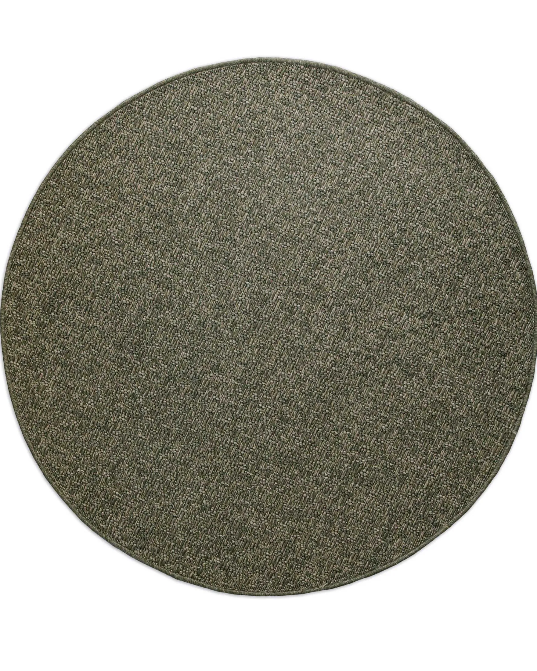 In- & Outdoor Teppich Rund Grau Olive, pflegeleicht & wetterfest "Miami South Beach" WECONhome