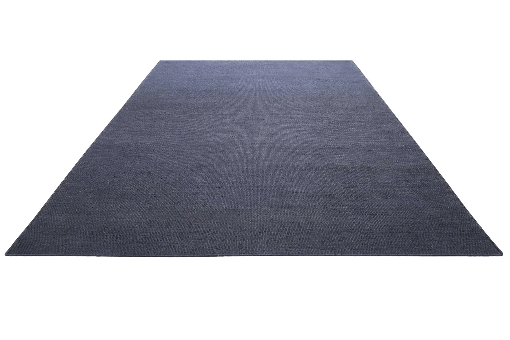 Kelim Teppich Anthrazit aus Baumwolle "Nizza" Green Looop