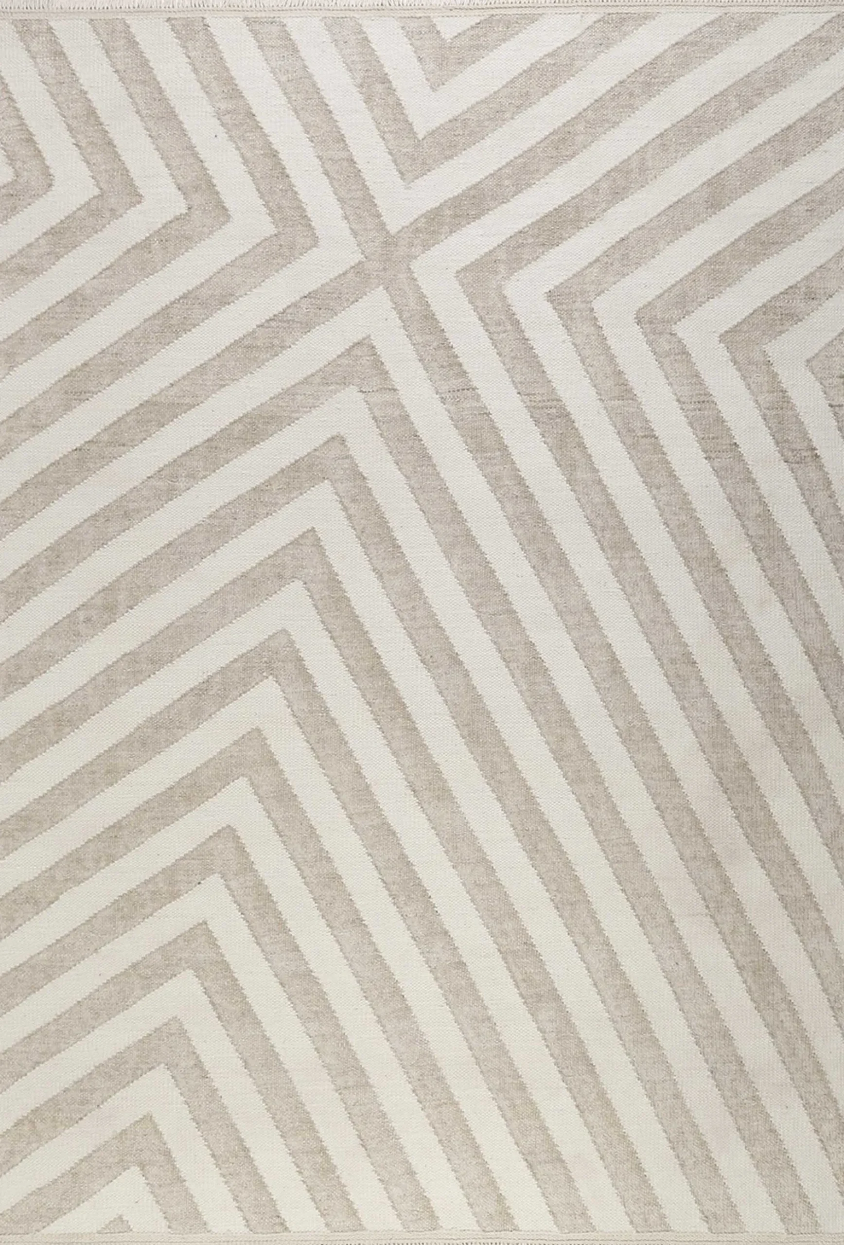 Kelim Teppich Beige aus Naturfasern "Edgy Corners" WECONhome