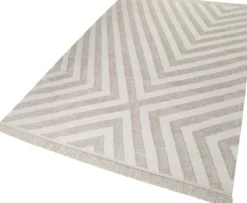 Kelim Teppich Beige aus Naturfasern "Edgy Corners" WECONhome