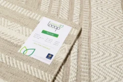 Kelim Teppich Beige Braun aus Wolle "Dijon" Green Looop