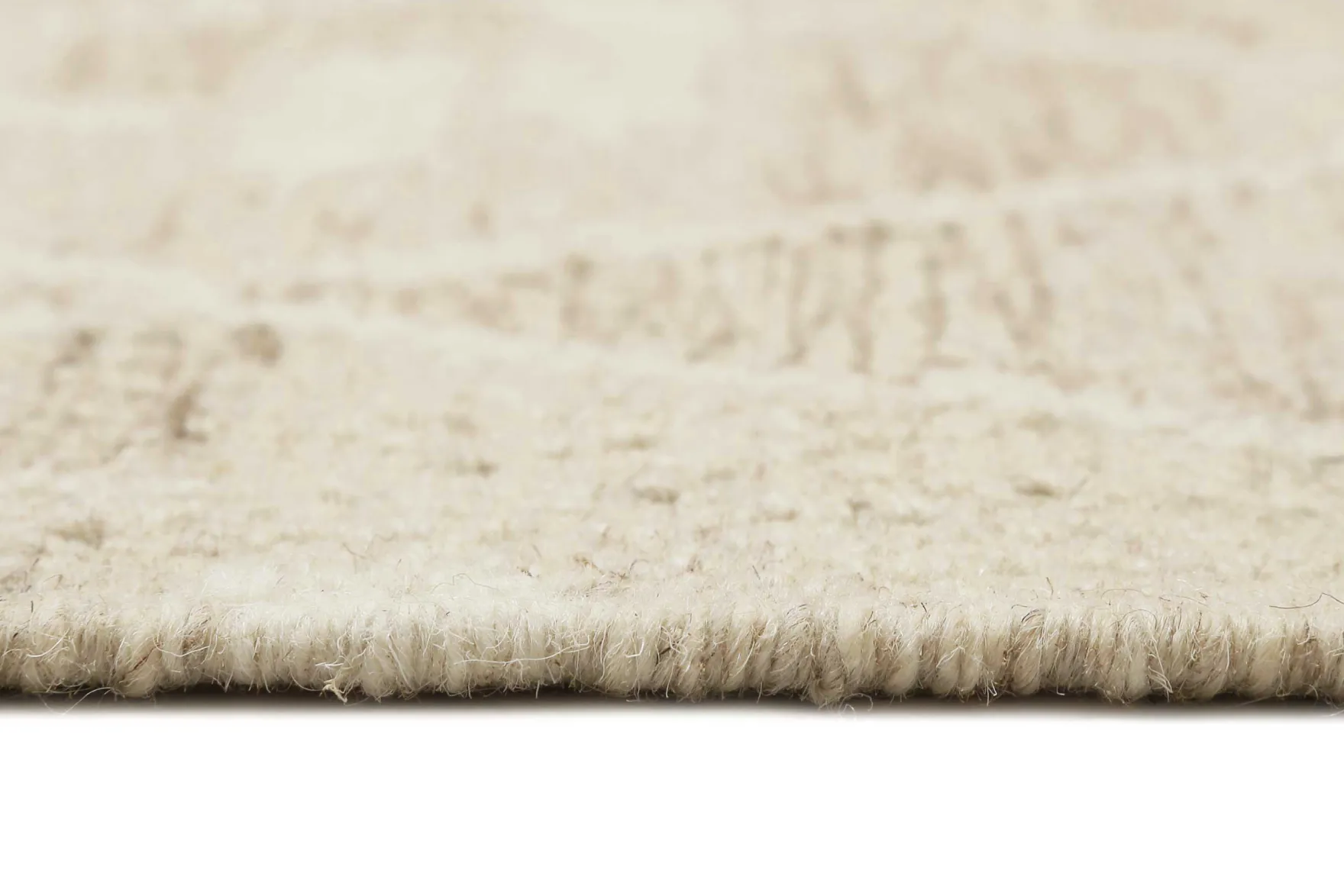 Kelim Teppich Beige Braun meliert aus Wolle "Vermont" Green Looop