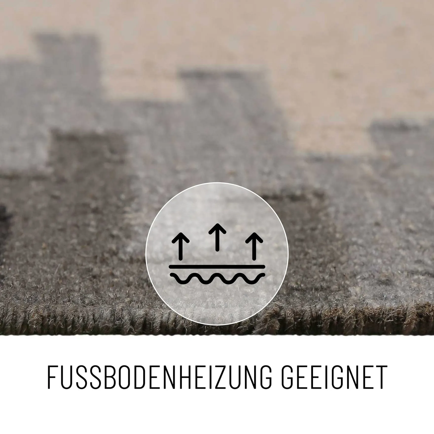 Kelim Teppich Beige Grau aus Wolle "Belle" Green Looop
