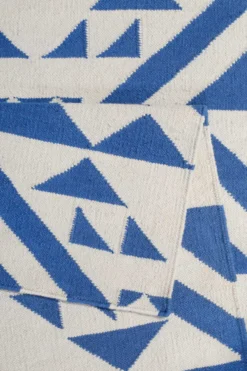 Kelim Teppich Blau Creme Weiß aus Wolle "Blue Mellow" Accessorize