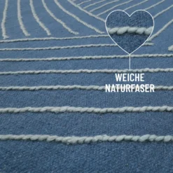 Kelim Teppich Blau "Ocean Lines" WECONhome