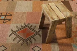 Kelim Teppich Bunt meliert aus Wolle 