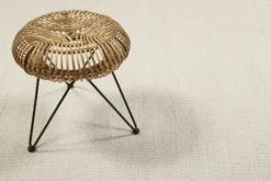Kelim Teppich Creme Weiß aus Jute & Wolle "Toulouse" Green Looop