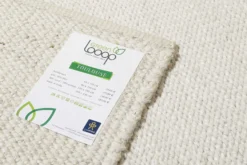 Kelim Teppich Creme Weiß aus Jute & Wolle