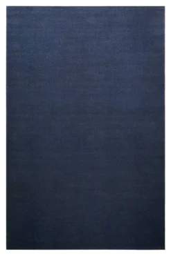 Kelim Teppich Dunkelblau aus Wolle 
