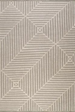 Kelim Teppich Grau Beige aus Naturfasern