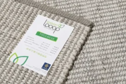 Kelim Teppich Grau Creme aus Jute & Wolle "Toulouse" Green Looop
