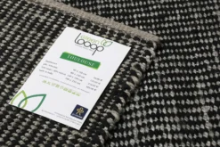 Kelim Teppich Grau Schwarz aus Jute & Wolle "Toulouse" Green Looop