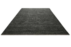 Kelim Teppich Grau Schwarz aus Jute & Wolle