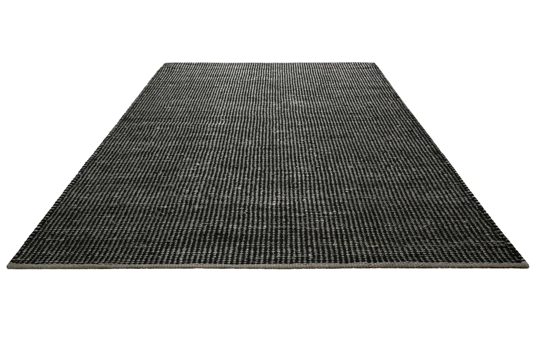 Kelim Teppich Grau Schwarz aus Jute & Wolle "Toulouse" Green Looop