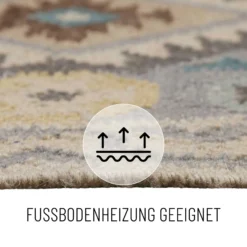 Kelim Teppich Hellblau aus Wolle "Migny" Green Looop