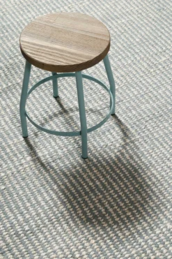 Kelim Teppich Mintgrün Beige aus Jute & Wolle