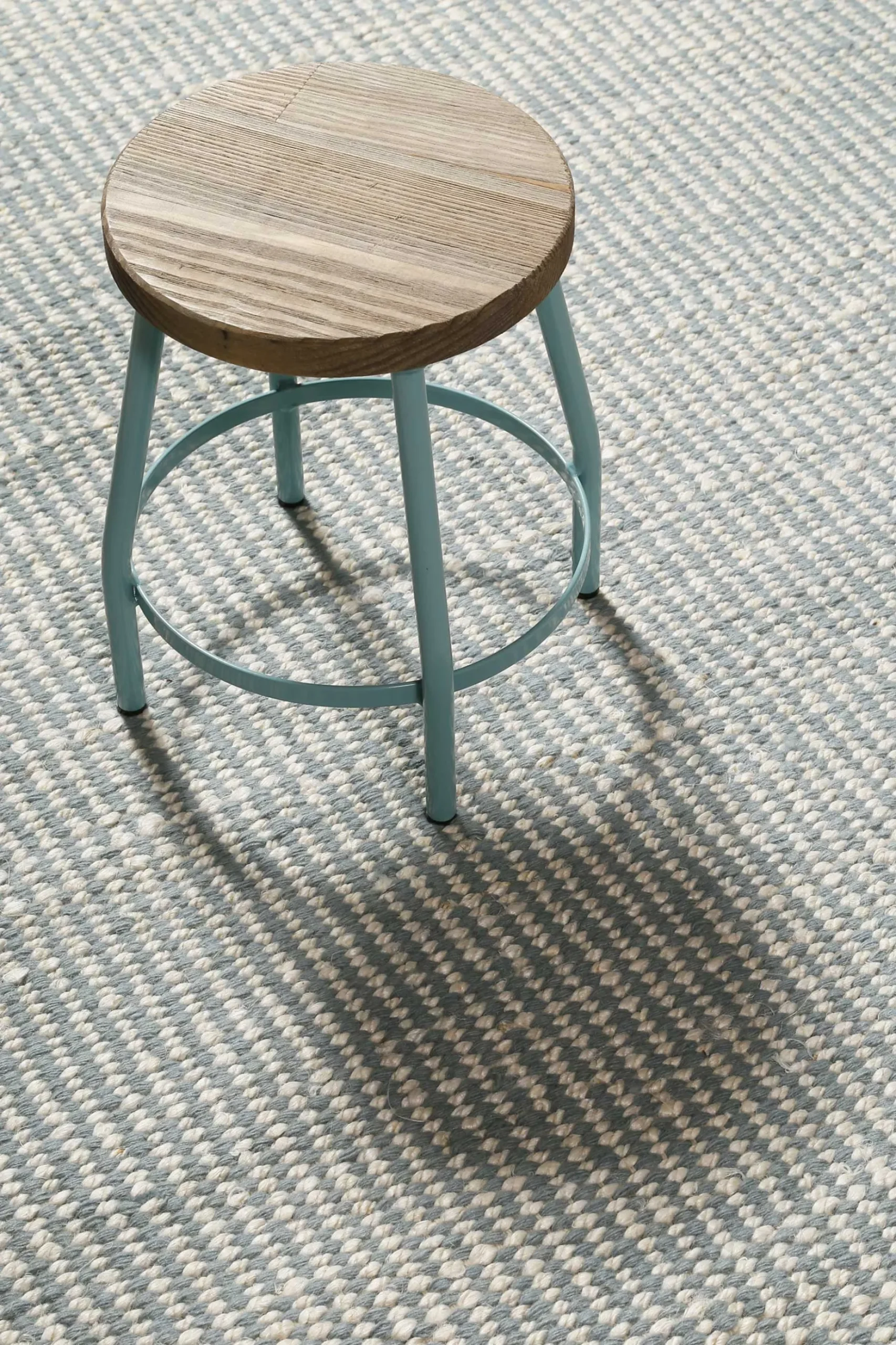 Kelim Teppich Mintgrün Beige aus Jute & Wolle "Toulouse" Green Looop