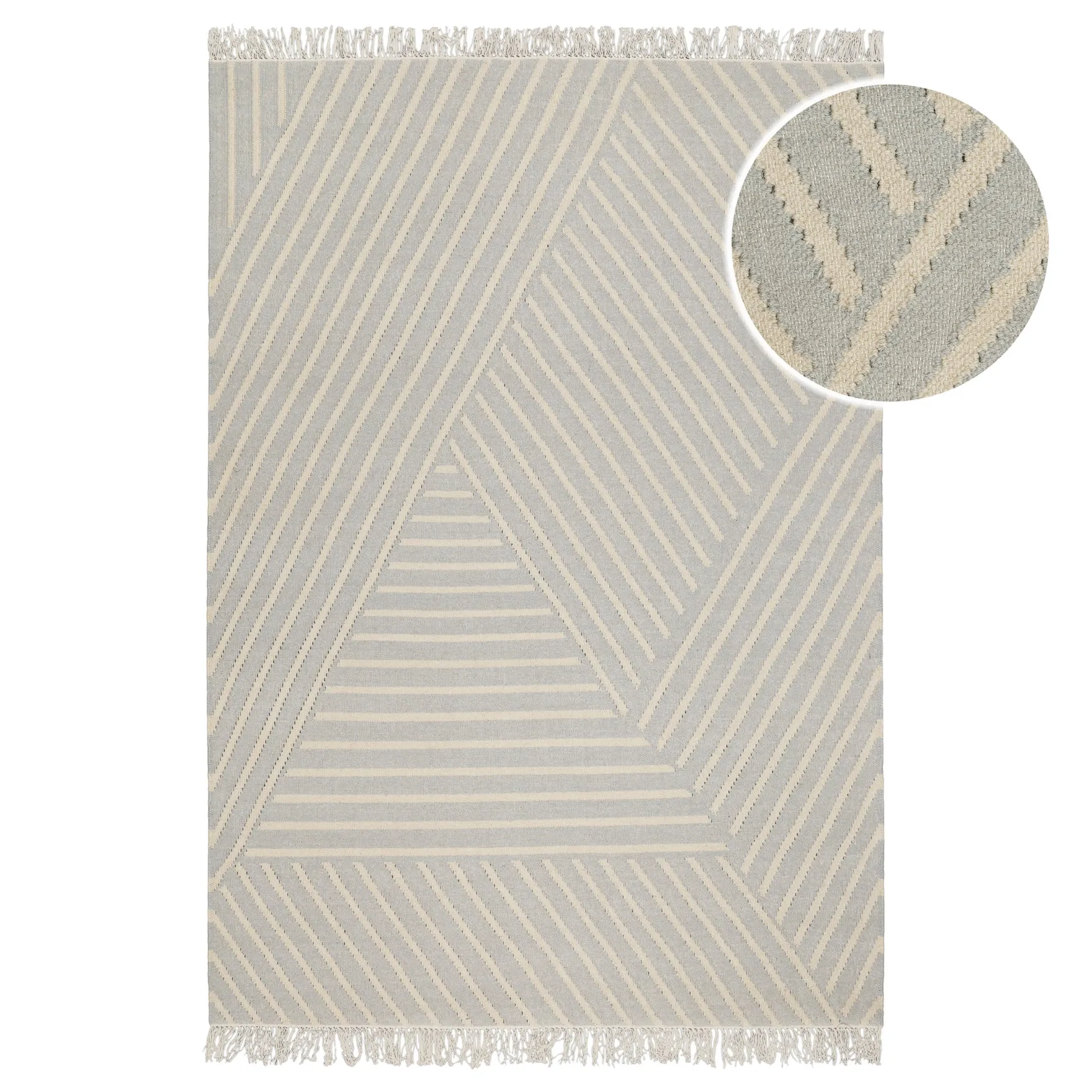 Kelim Teppich Pastell Grau "Modern Pop" WECONhome