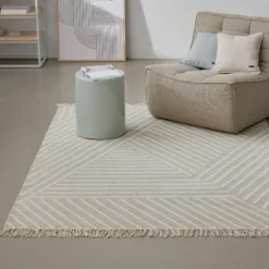Kelim Teppich Pastell Grau