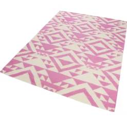 Kelim Teppich Pink Beige