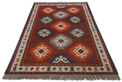 Kelim Teppich Rot aus Wolle 