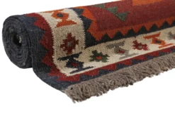 Kelim Teppich Rot aus Wolle 