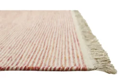 Kelim Teppich Rot Beige meliert aus Wolle 