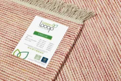 Kelim Teppich Rot Beige meliert aus Wolle 
