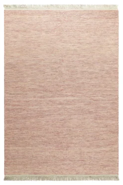 Kelim Teppich Rot Beige meliert aus Wolle 