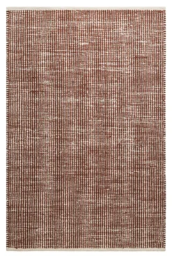 Kelim Teppich Rotbraun Beige aus Jute & Wolle