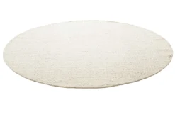 Kelim Teppich Rund Creme Weiß aus Jute & Wolle "Toulouse " Green Looop