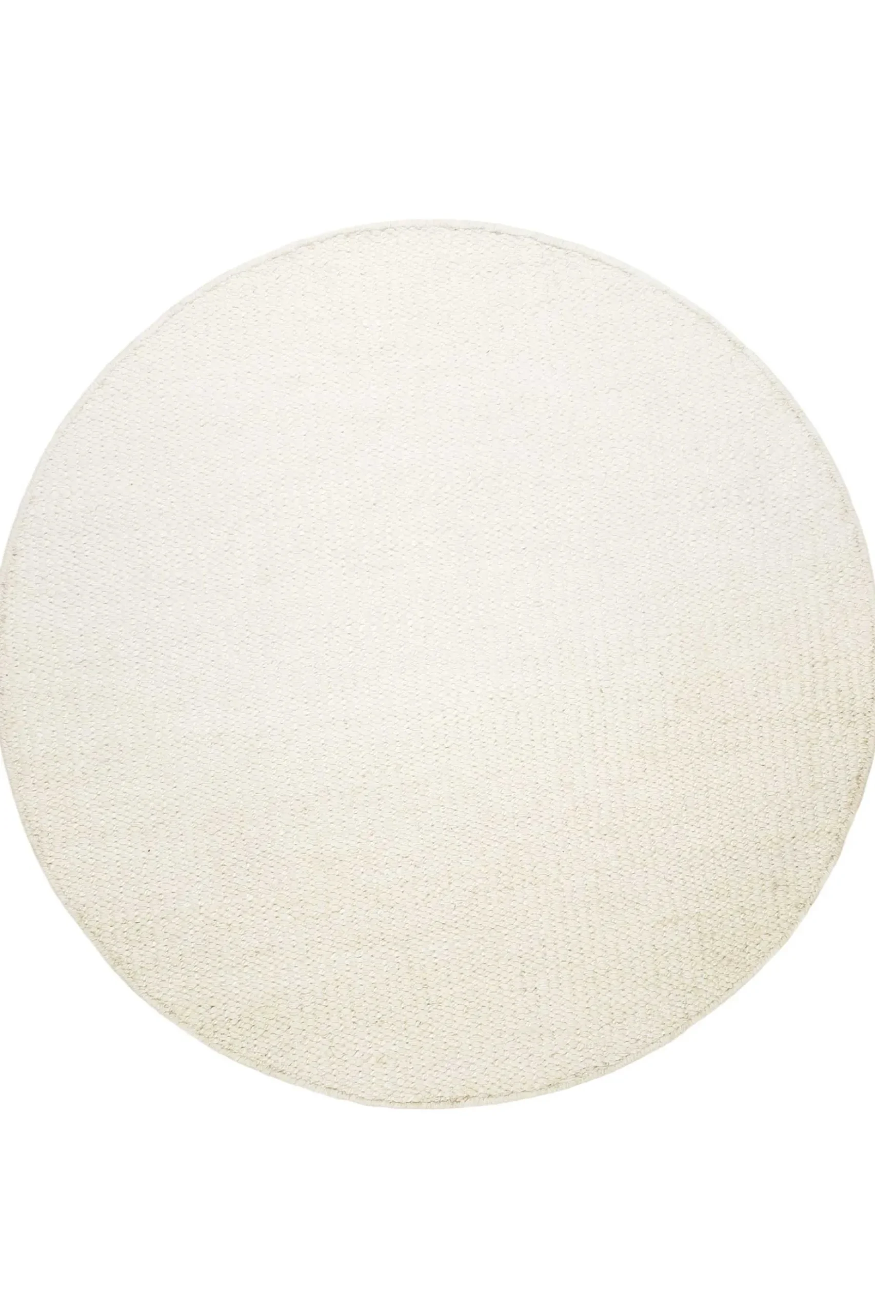 Kelim Teppich Rund Creme Weiß aus Jute & Wolle "Toulouse " Green Looop