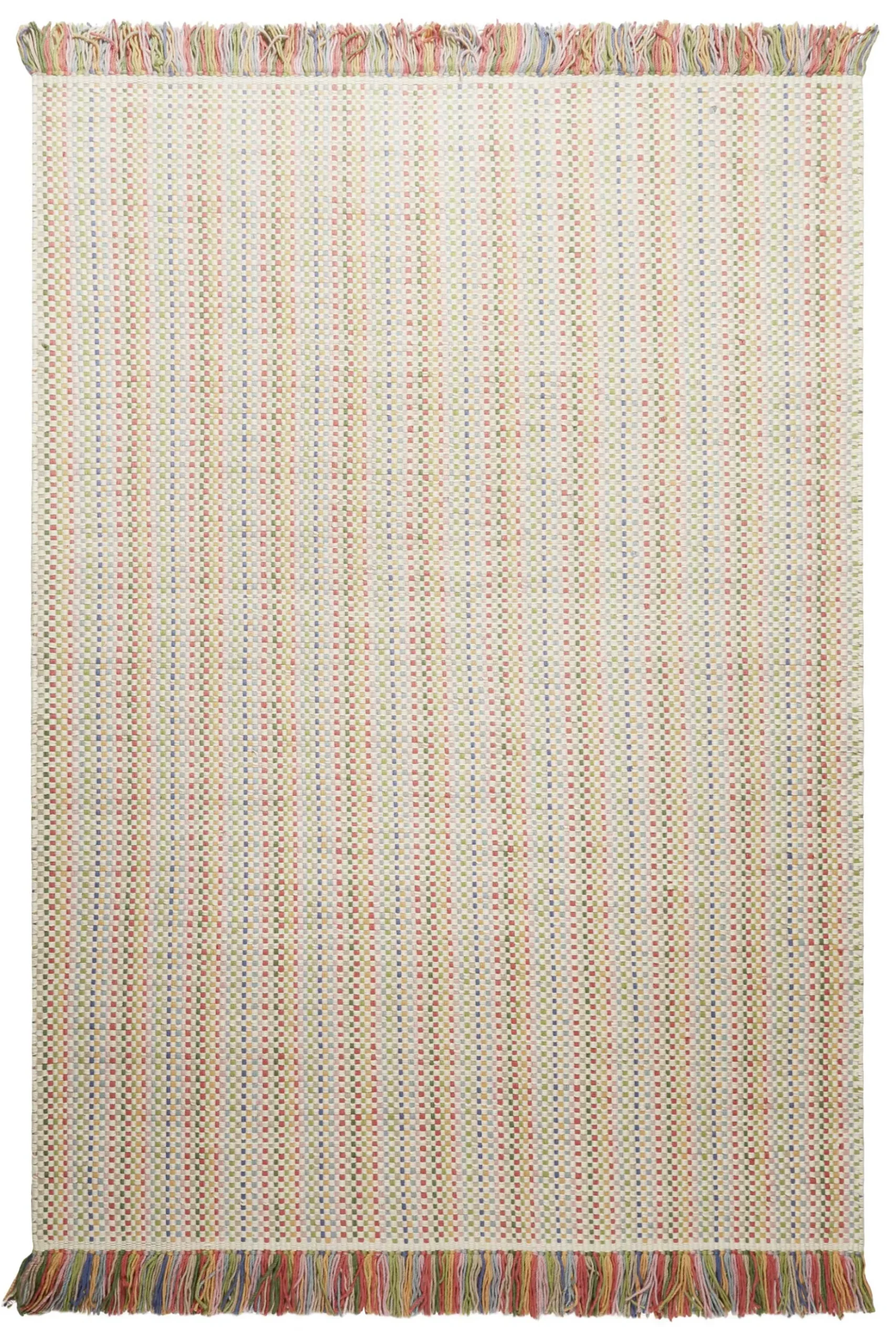 Kinderteppich aus Schurwolle Beige Bunt "Tjorven" Smart Kids