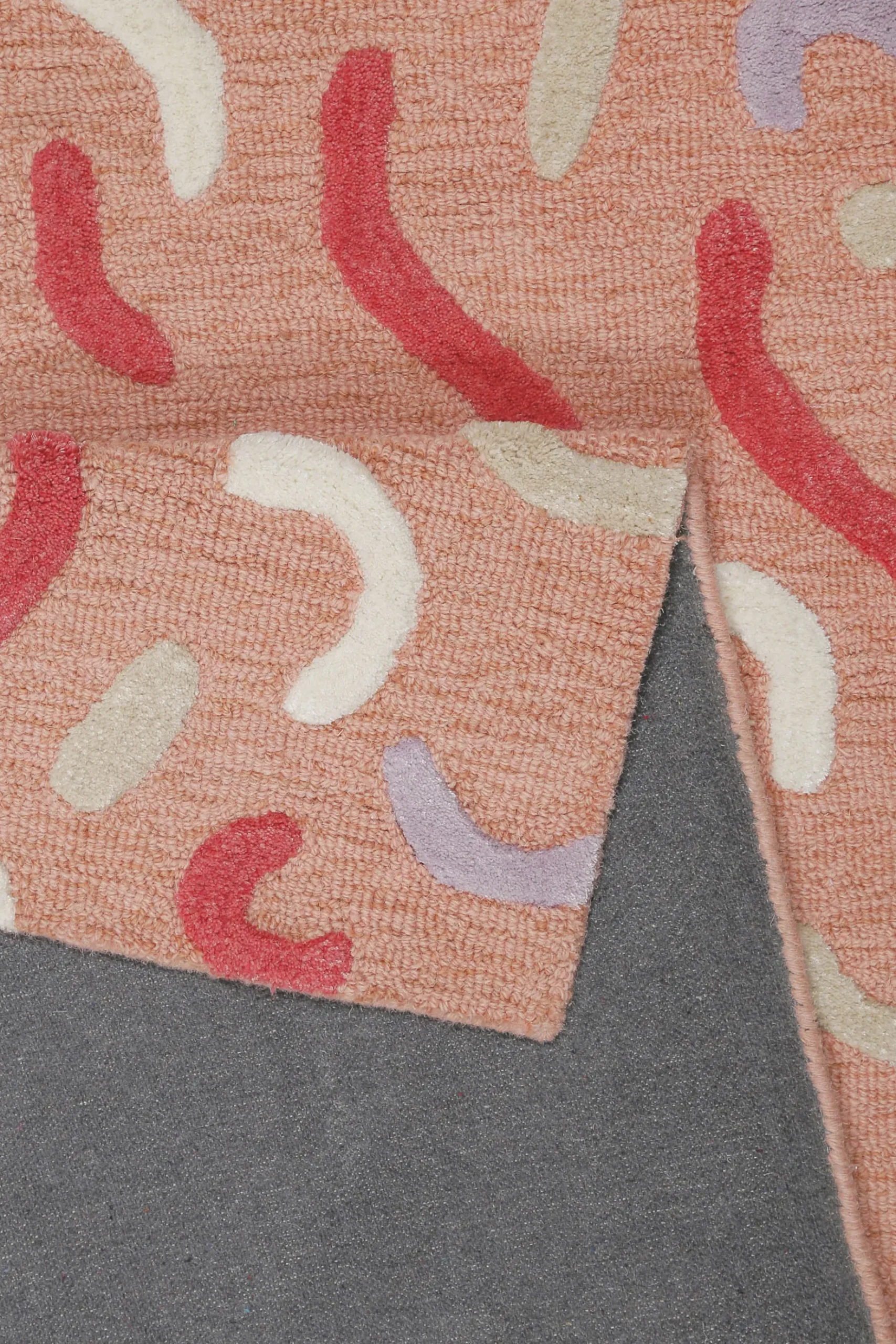 Kinderteppich aus Schurwolle Altrosa Multi "Confetti 2.0" Smart Kids