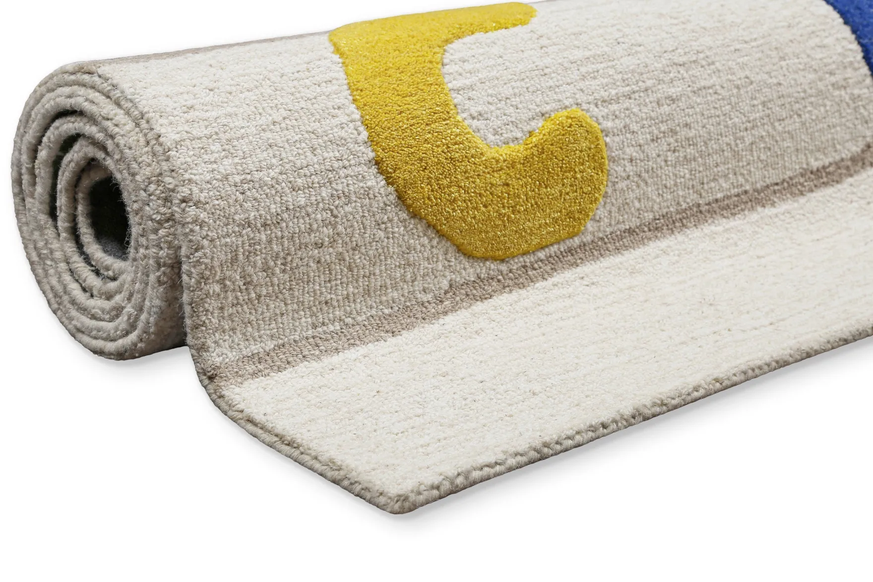 Kinderteppich aus Schurwolle Beige Multi "Countdown" Smart Kids