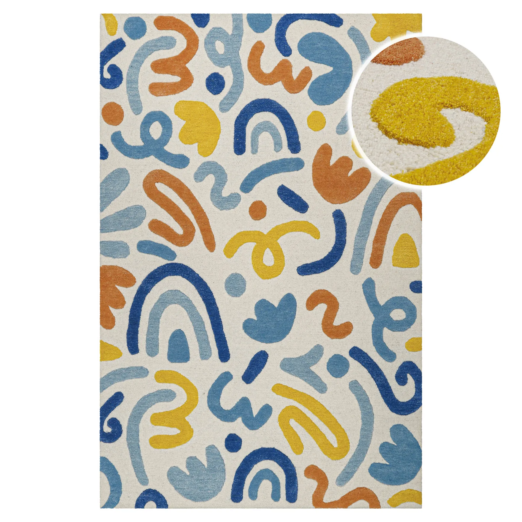 Kinderteppich aus Schurwolle Multi "Scribble" Smart Kids