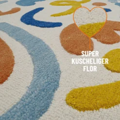 Kinderteppich aus Schurwolle Multi