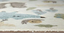 Kinderteppich beige blau