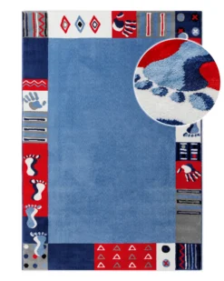 Kinderteppich Blau 