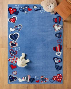 Kinderteppich Blau 